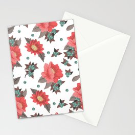 Flower with seamless pattern floral Stationery Card