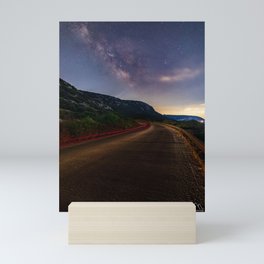 A Coastal Milky Way by the Seaside Road Mini Art Print