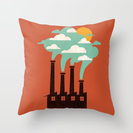 The Cloud Factory Throw Pillow