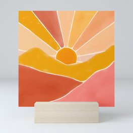 Wonderful Sunset Boho Mini Art Print