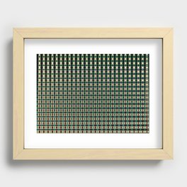 Green Mood Check Pattern Recessed Framed Print