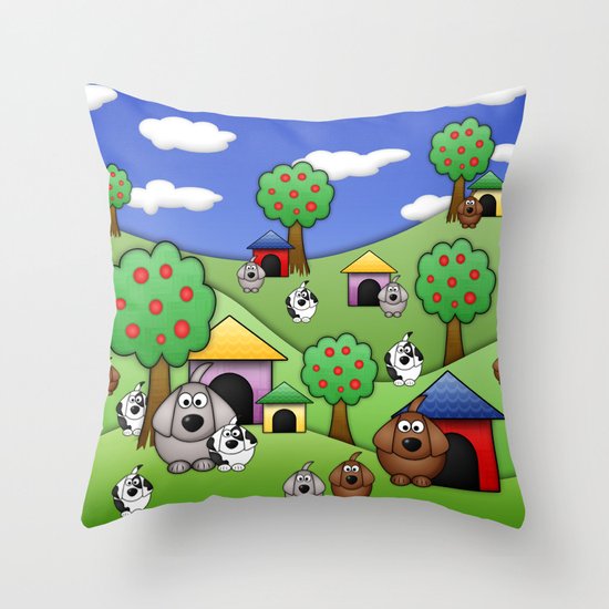 Billy, Bob & Fido. Throw Pillow