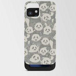 just panda bears pewter natural iPhone Card Case