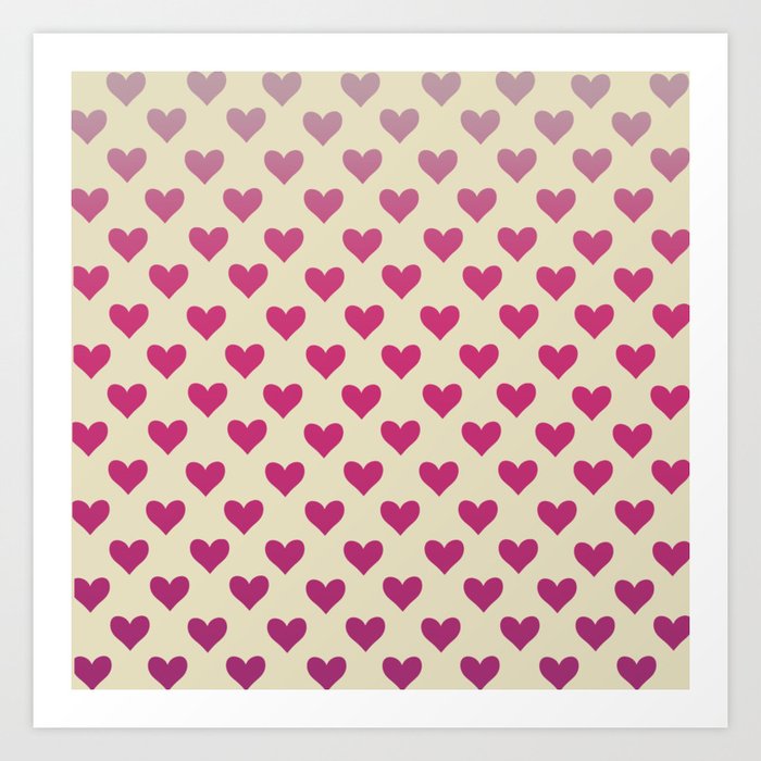 Retro Minimal Heart | Valentine’s Day Art Print