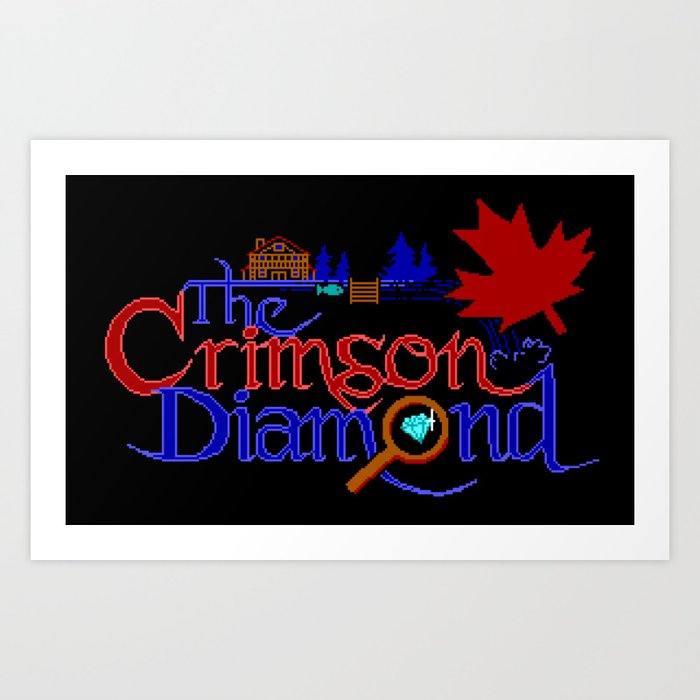The Crimson Diamond colour logo Art Print
