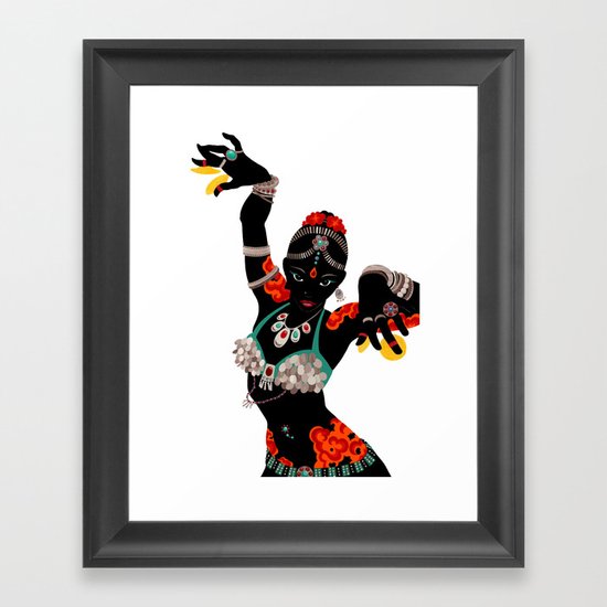 Tattooed Dancer Framed Art Print