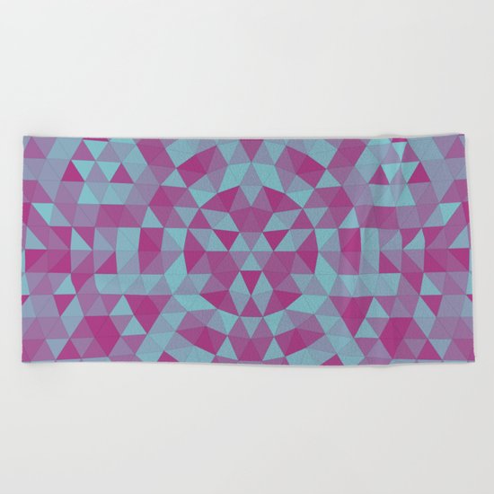Triangle mandala 2 Beach Towel