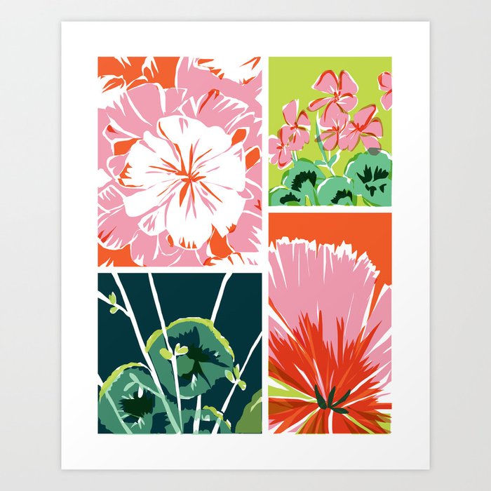 Geranium Study  Art Print