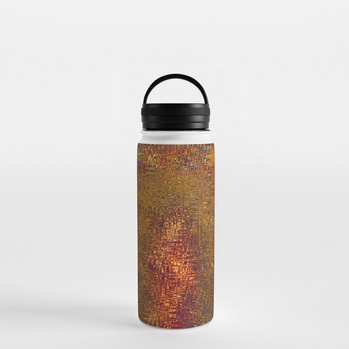 Zigzag Red Burning Abstract Water Bottle