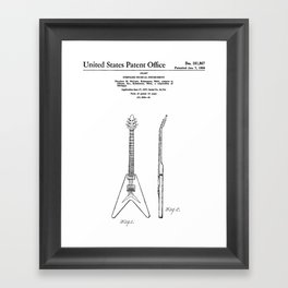 Gibson Flying V Guitar Patent Framed Art Print