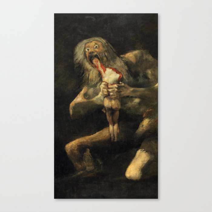 Saturn Devouring His Son - Francisco Goya Canvas Print