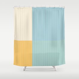 Color Block Line Abstract III Shower Curtain