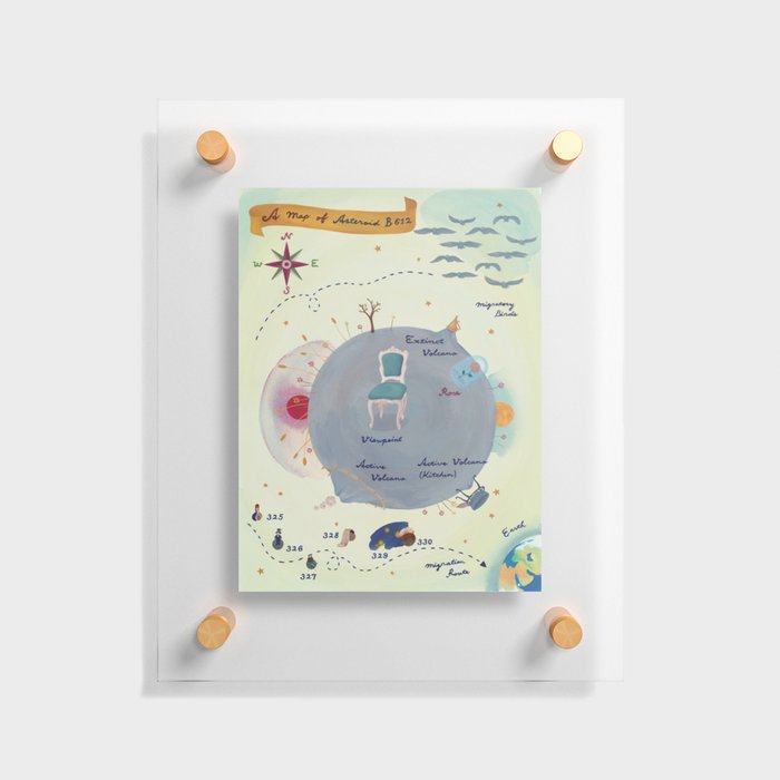 Little Prince Asteroid B612 map Floating Acrylic Print