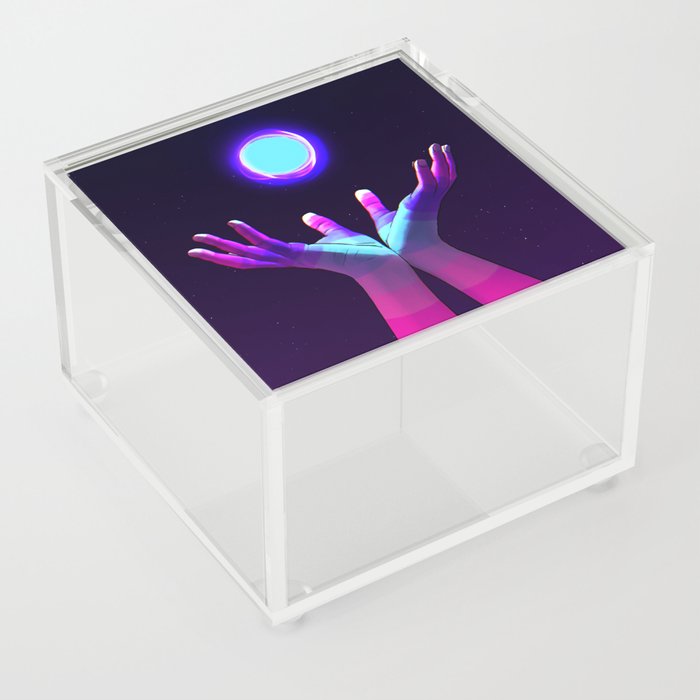 Psychedelic Energy Hands 7 (GIF) Acrylic Box
