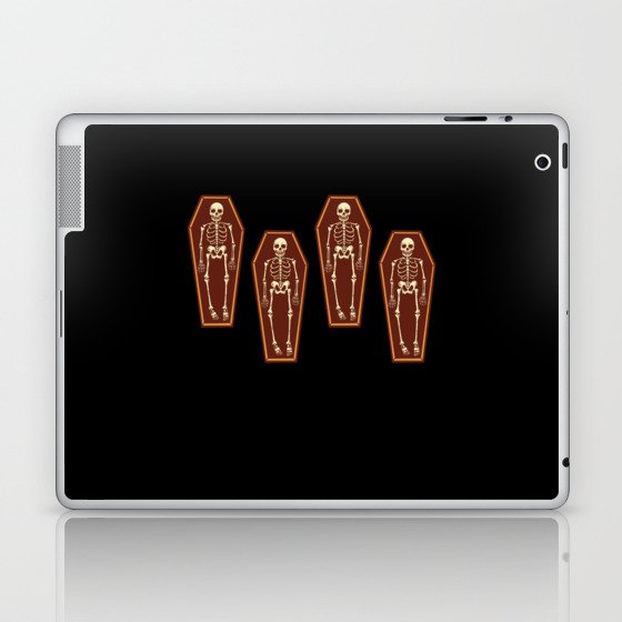 Skeleton In Coffin Coffins Halloween Laptop & iPad Skin