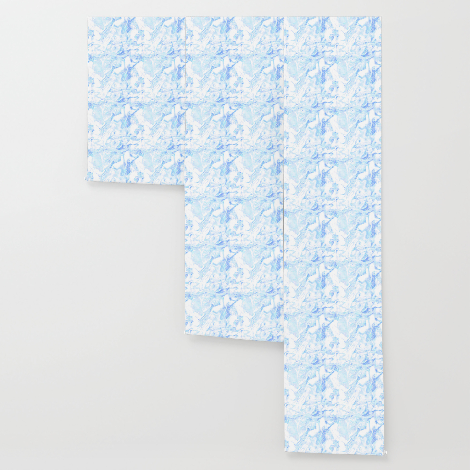 White Marble With Pastel Blue Purple Teal Glitter Wallpaper By