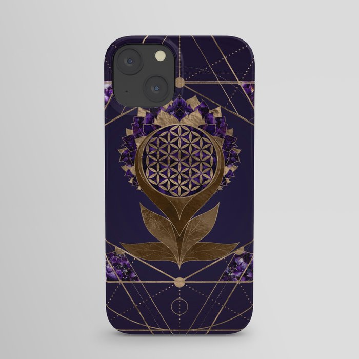 Flower of Life Lotus - Sacred Geometry Ornament iPhone Case