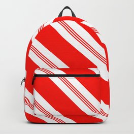 Candy Cane Stripes Holiday Pattern Backpack