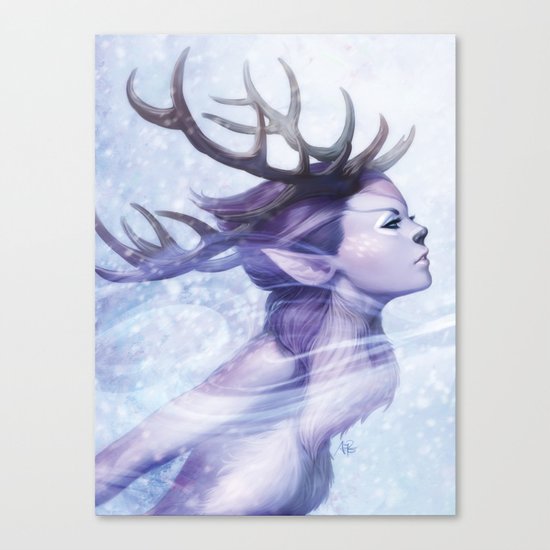 Deer Princess Canvas Print