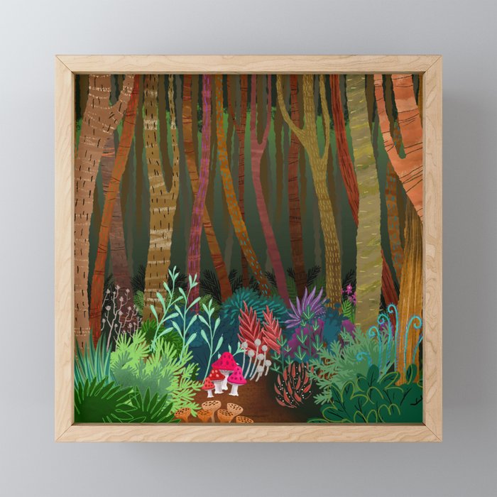 Forest Pillow Framed Mini Art Print