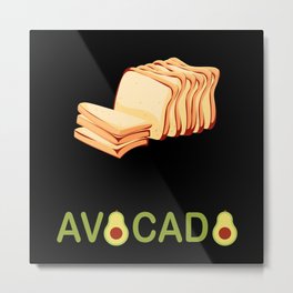 I'm with the Avocado Toast Costume Metal Print