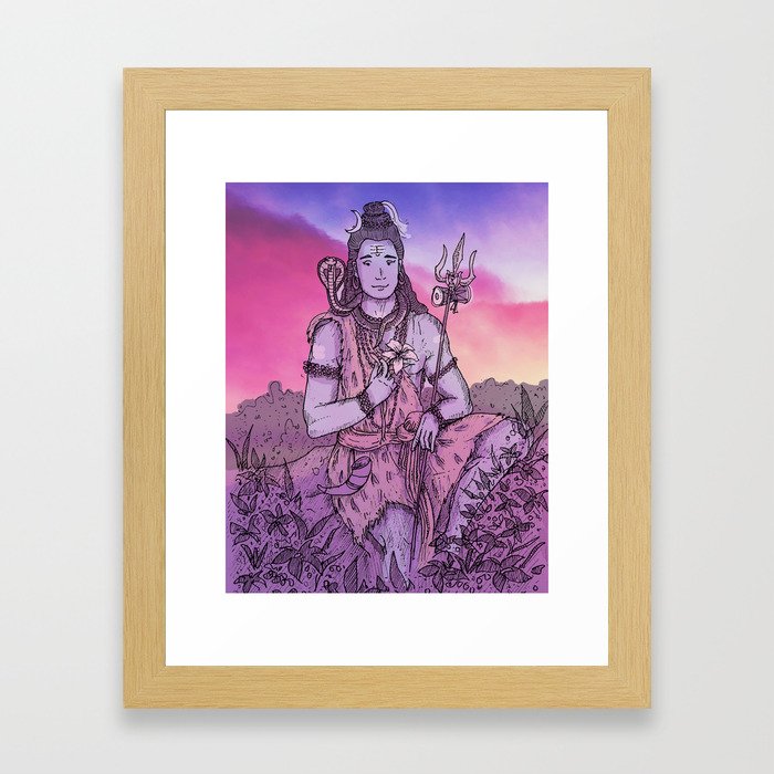 Shiva - A Flower in Thousands Framed Art Print