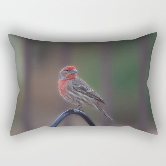 Pretty Bird - House Finch Rectangular Pillow