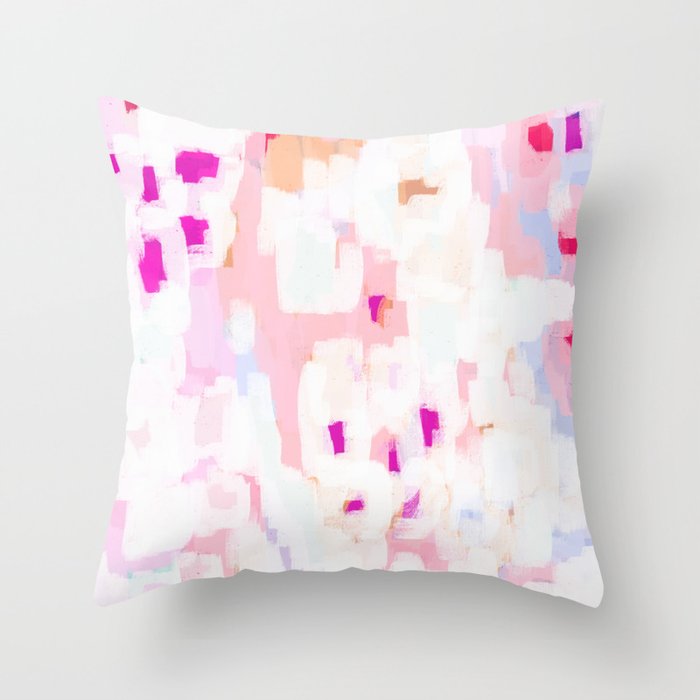 Netta abstract painting pink pastel bright happy modern home