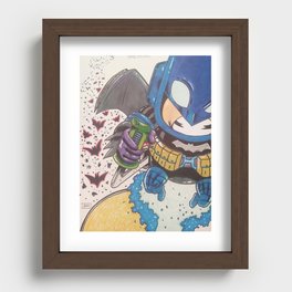 Baby Bat on a mission Recessed Framed Print