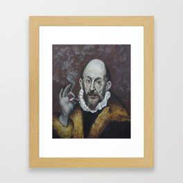 Old Smoke (after El Greco) Framed Art Print