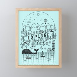 EXPLORE Framed Mini Art Print