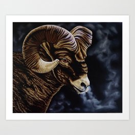 Mountain Goat / Ram Painting Art Print