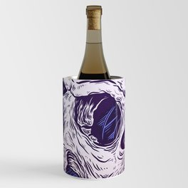 Creative Skull Abstract Background - Gift for Psychedelic Skeleton Lovers Wine Chiller