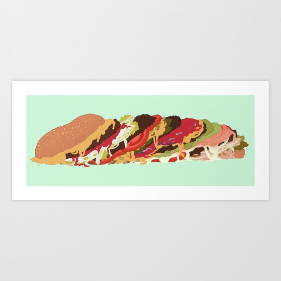 Burgers! Art Print