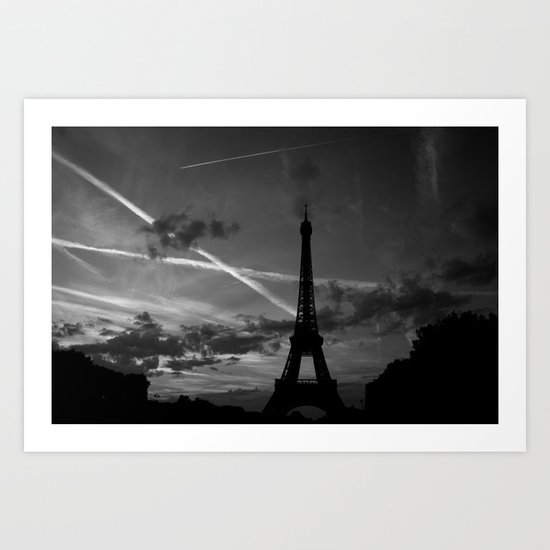 Parisian Sunset Art Print