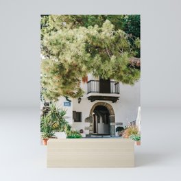 Greek Overgrown Town | Street Photography in the Mediterranean Island of Naxos | Travel & Culture  Mini Art Print