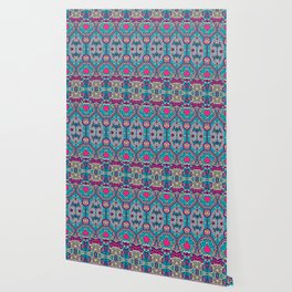 Colorful Oriental Rug Mandala Boho Pattern Wallpaper