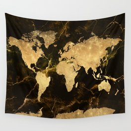 world map marble 5 Wall Tapestry