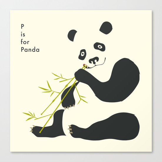 P is for PANDA Canvas Print