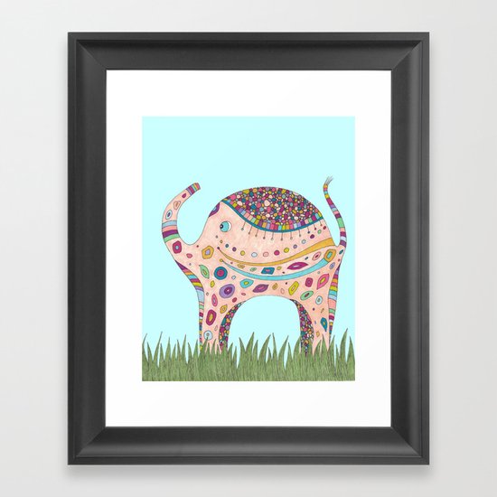 Elephant Walk Framed Art Print