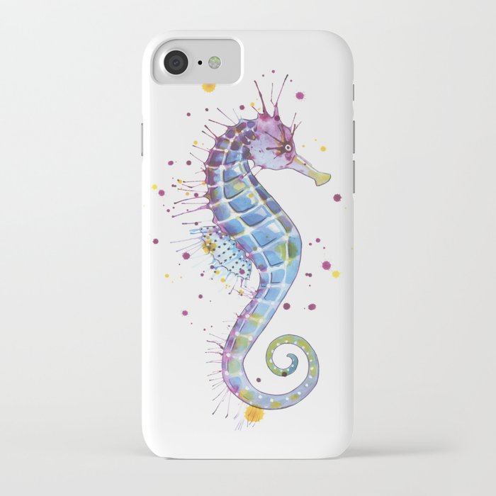 seahorse: purple iphone case