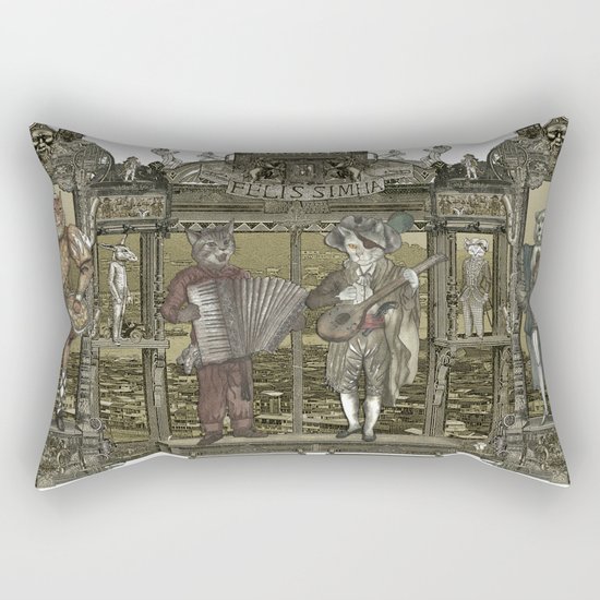 Steampunk Rock Band Rectangular Pillow