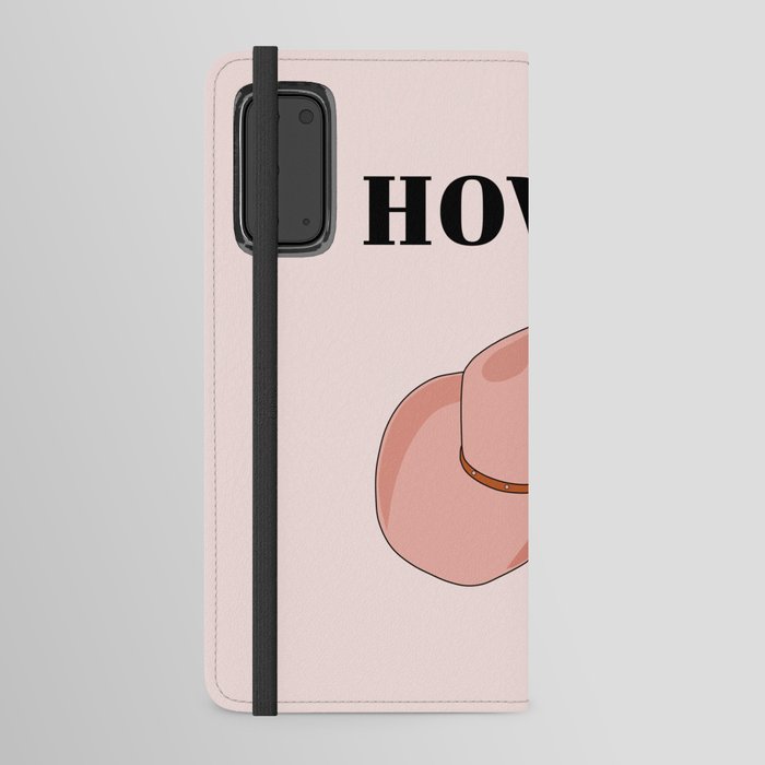 Howdy - Cowboy Hat Peach Android Wallet Case