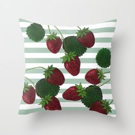 Strawberry Vine  Throw Pillow