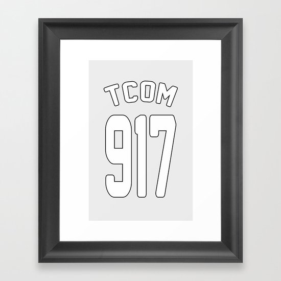 TCOM 917 AREA CODE JERSEY Framed Art Print