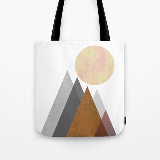 The Gathering, Geometric Landscape Art Tote Bag