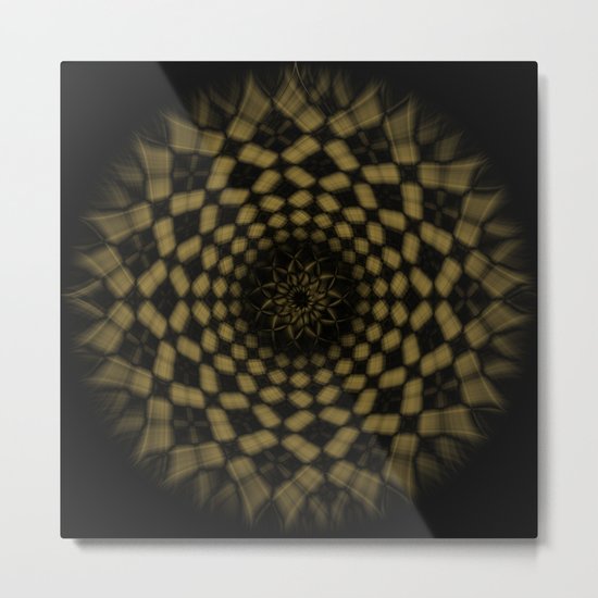 Golden Funnel Metal Print