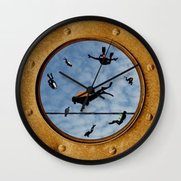 Sky Diving Wall Clock