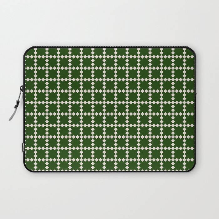 Geometric retro green pattern Laptop Sleeve