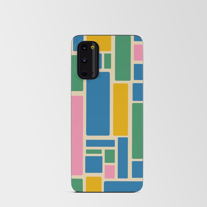 Modulus Colorful Retro Geometric Pattern Green Pink Yellow Blue Android Card Case